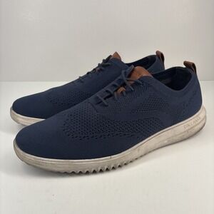 Cole Haan‎ Grand+ Stitchlite Wingtip Oxford Men's US 13M Navy Blue Comfort Shoes
